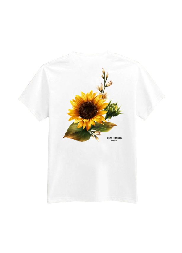T-shirt koszulka floral2 w biała