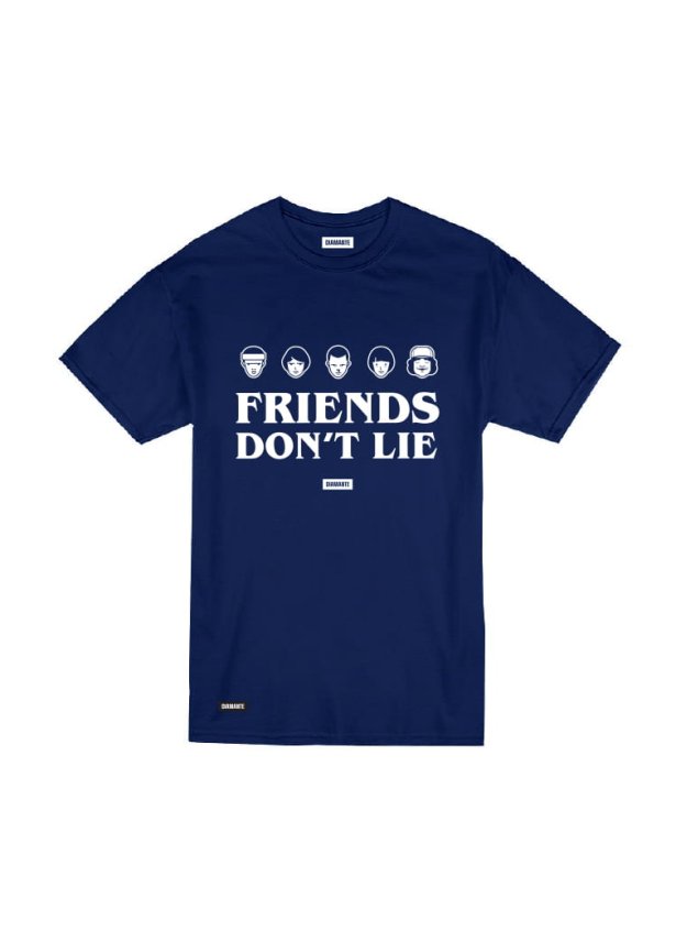 FRIENDS DON'T LIE - T-Shirt Unisex - Granatowy