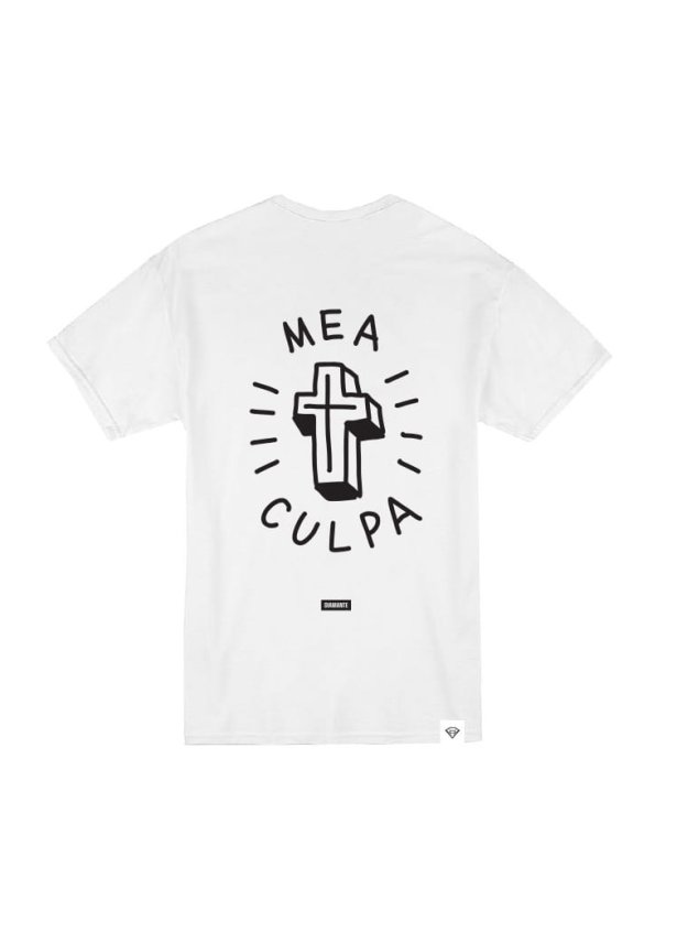 MEA CULPA - T-Shirt Unisex - Biały